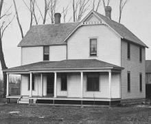 La maison familiale de Tilden, dans le Nebraska, vers 1910.